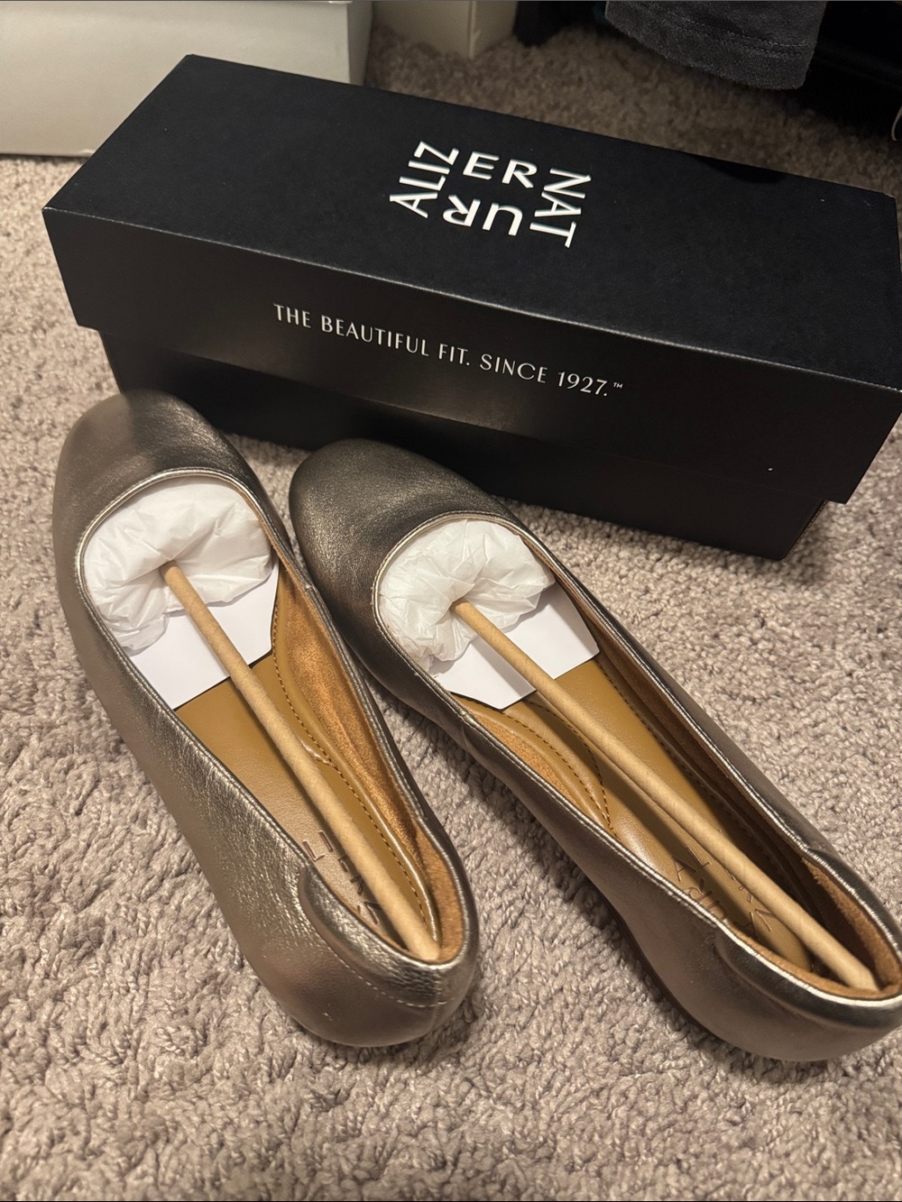 Naturalizer Metallic Bronze Ballet Flats